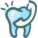 Shiny, freshly cleaned tooth