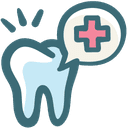 Tooth with health-care symbol