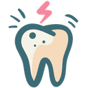 Tooth with pain indicator